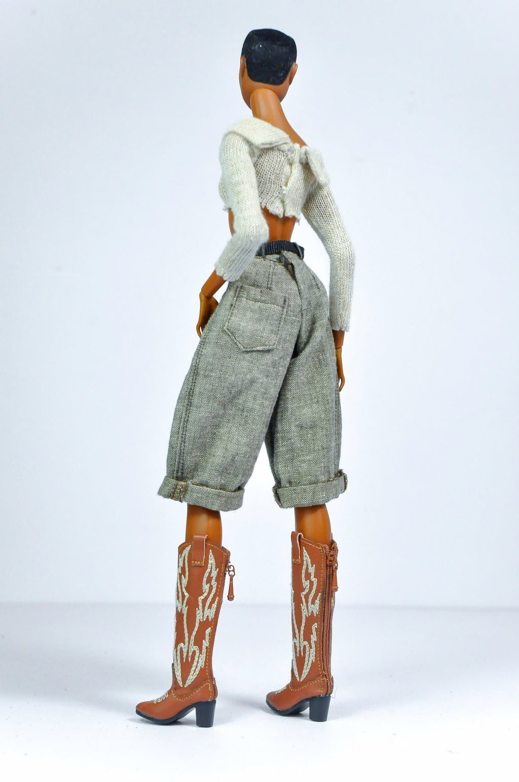 Basic Outfit – Knit Crop Top, Cargo Culottes (1/6 Scale - Fashion Royalty doll clothes)