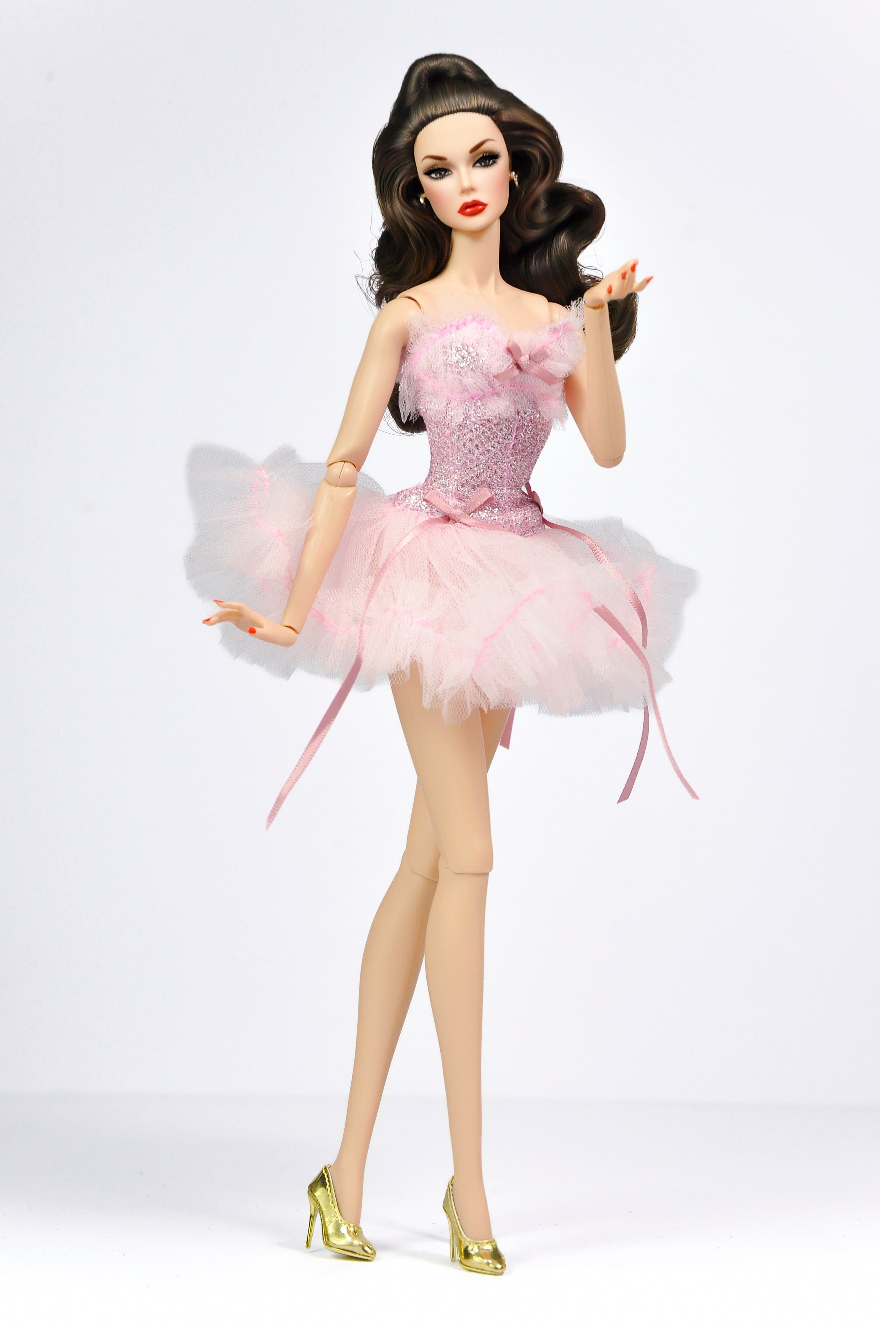 OOAK | Pink Ballerina Couture Outfit for Fashion Royalty Dolls