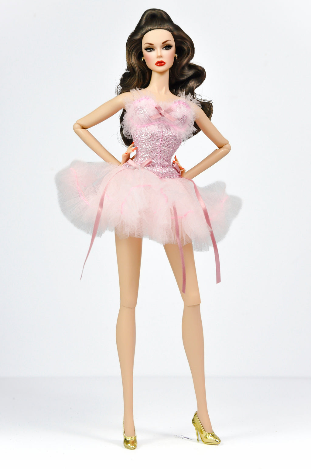 OOAK | Pink Ballerina Couture Outfit for Fashion Royalty Dolls