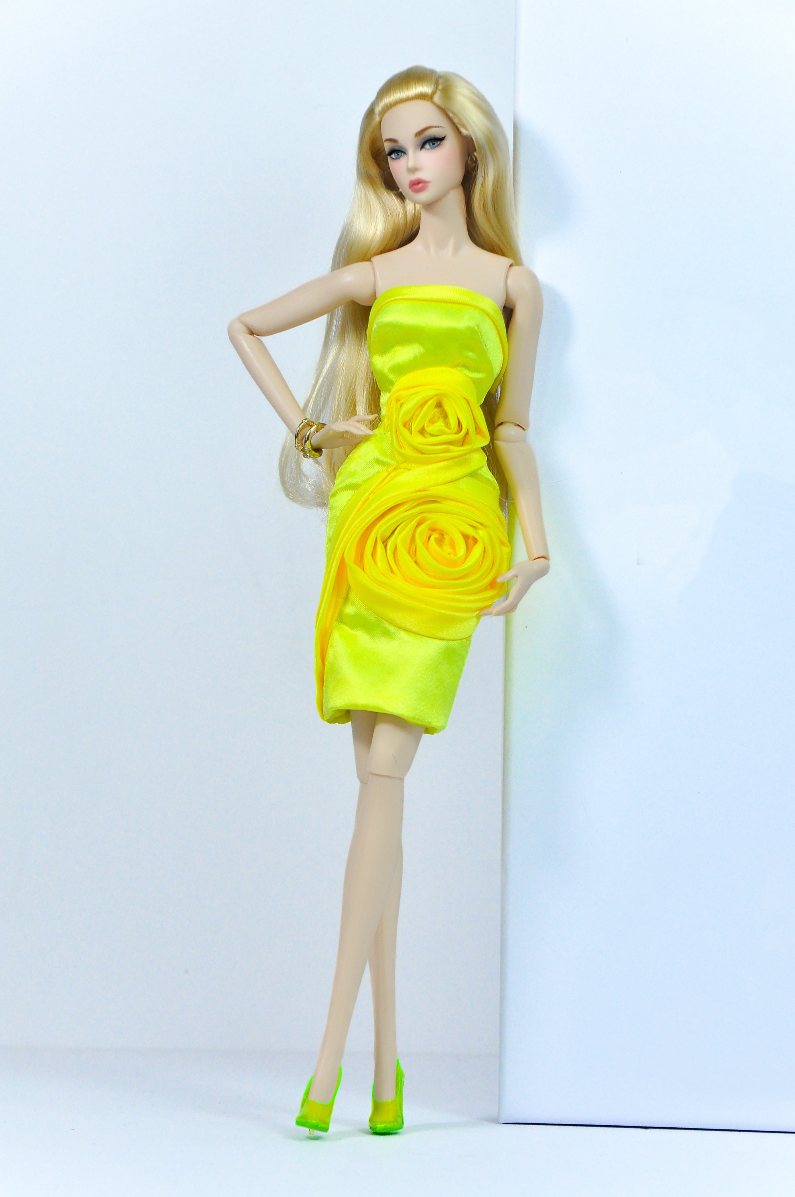 OOAK | Lemon Bloom Cocktail Dress – Fashion Royalty Doll Clothes