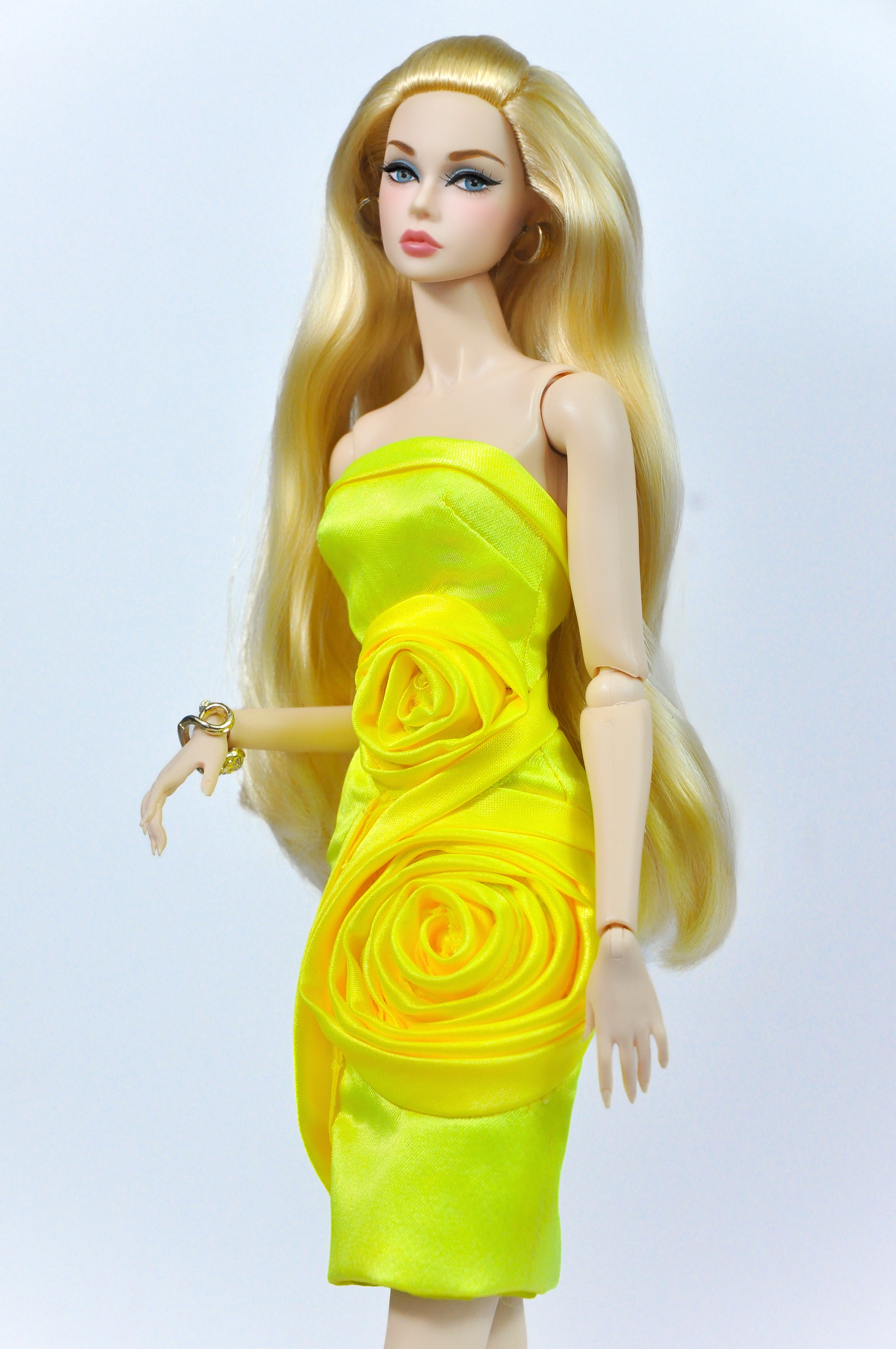 OOAK | Lemon Bloom Cocktail Dress – Fashion Royalty Doll Clothes