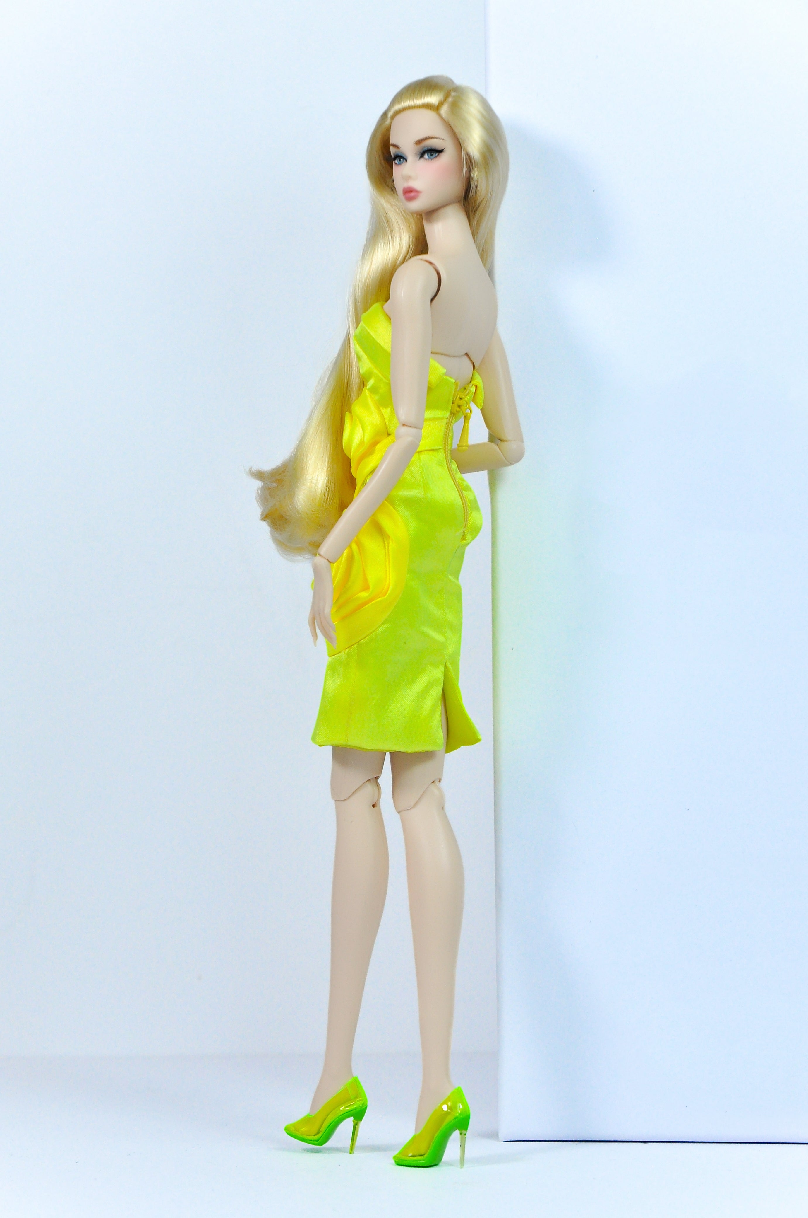 OOAK | Lemon Bloom Cocktail Dress – Fashion Royalty Doll Clothes