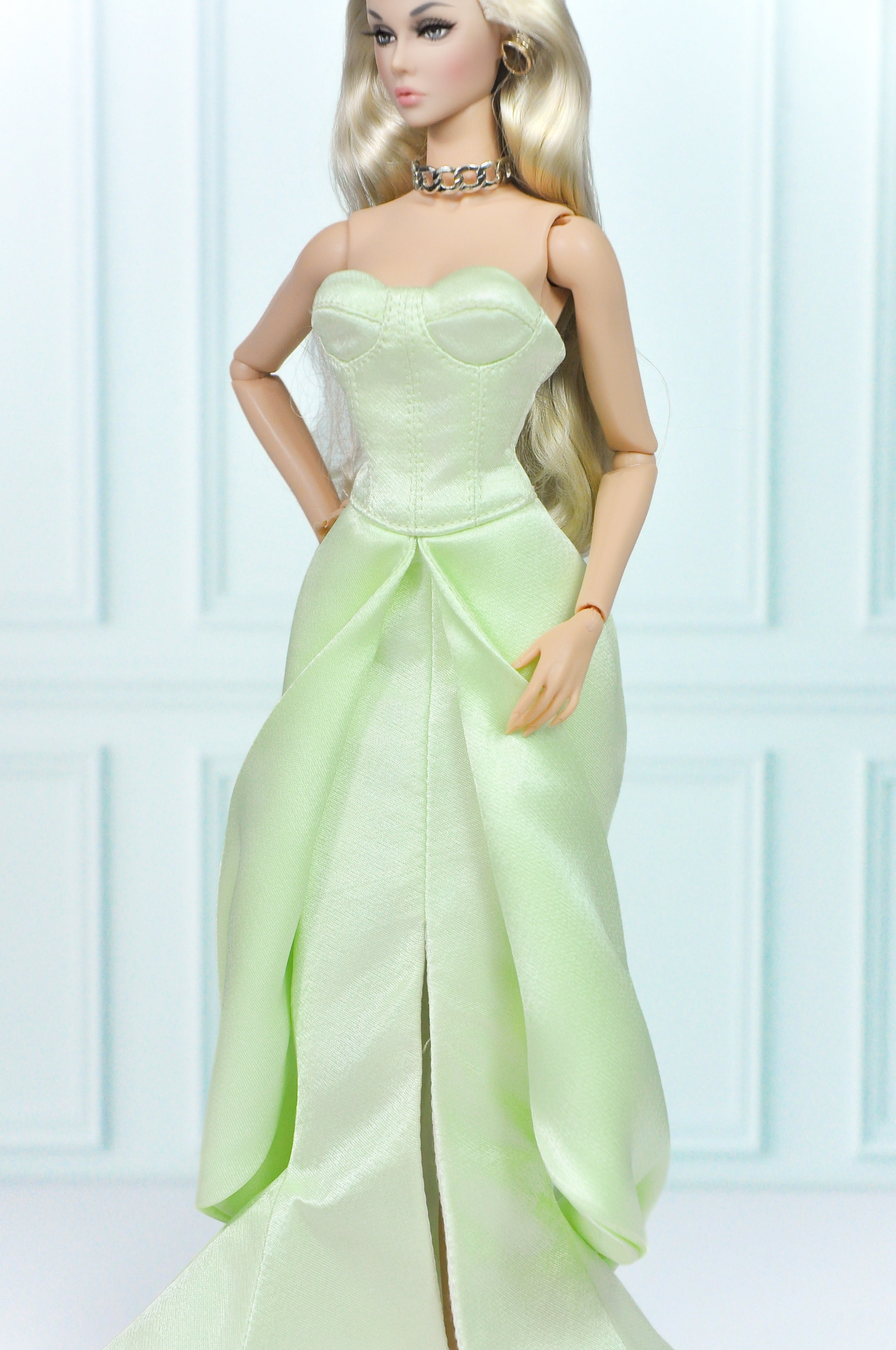 OOAK | Celadon Goddess – Fashion Royalty 6.0 doll clothes Evening Gown