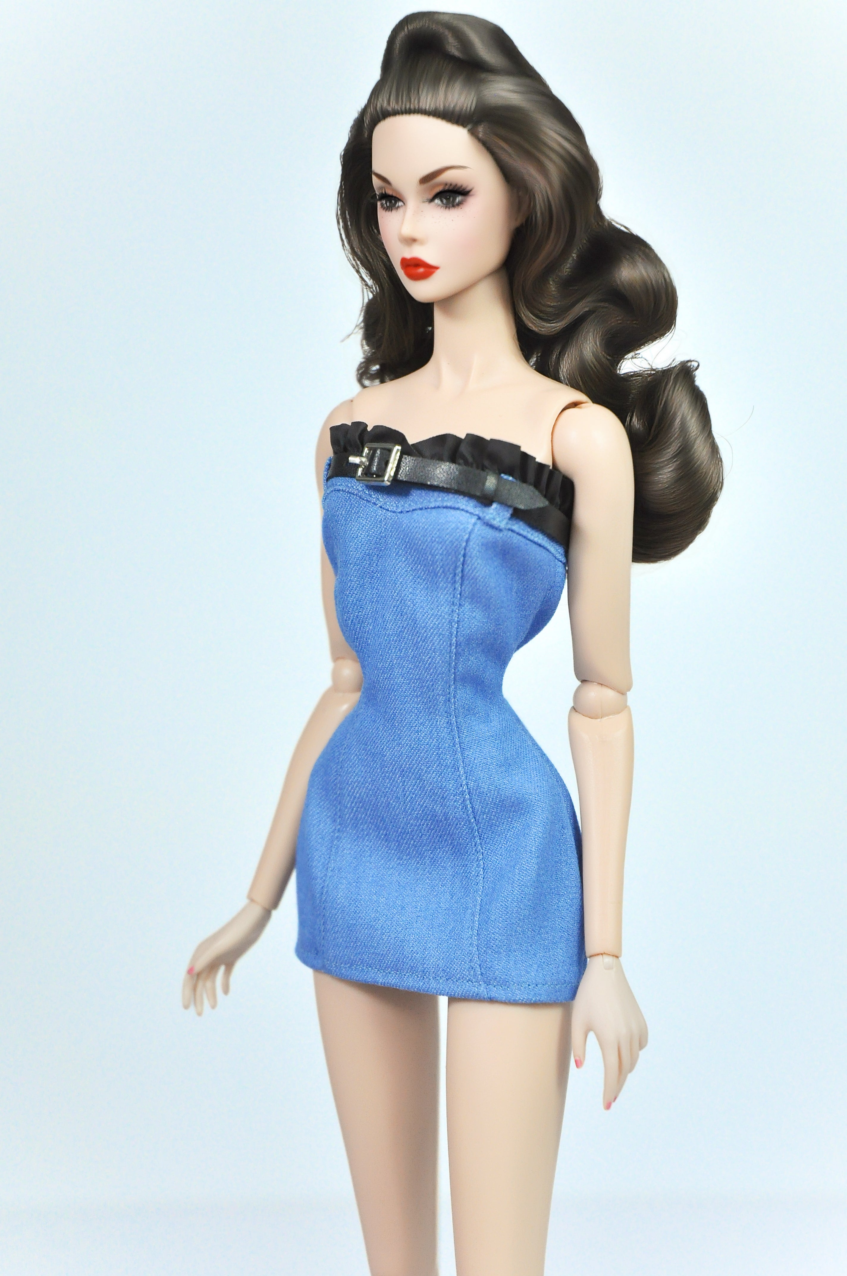 Handmade Fashion Doll Clothes – Limited Clearance Collection - Denim bustier dress