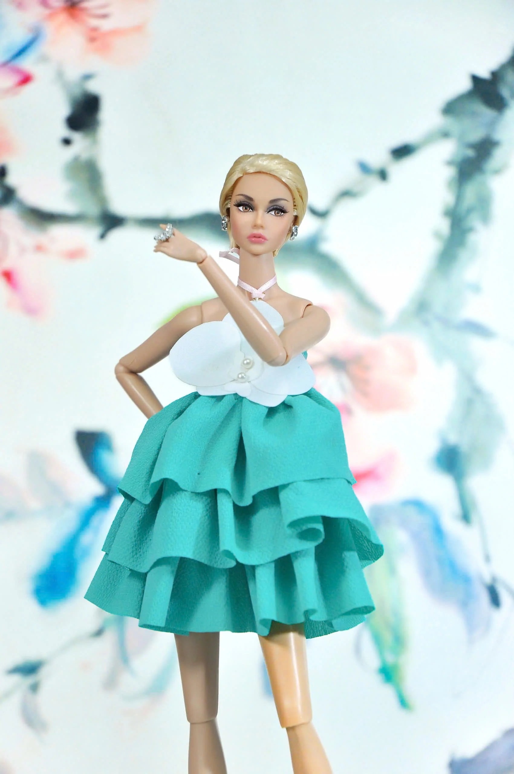 BASIC | Orchid Ruffle dress for Fashion Royalty FR 6.0 & NU FACE doll