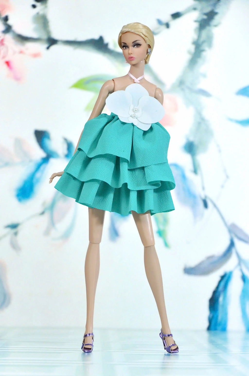 BASIC | Orchid Ruffle dress for Fashion Royalty FR 6.0 & NU FACE doll